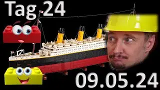 Building LEGO TITANIC - Tag 24 - German Version-Stop Motion-Lightkit-Review-Realtime-Tutorial-Live
