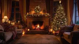 Instrumental Christmas Music With Fireplace 🎄 New Year 2026 🔥 Aesthetic Relaxing  Music