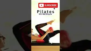 Beginner Mat Pilates: Bicycle + Ball 💪 #pilateschallenge