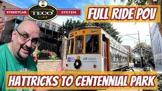 Riding TECO Streetcars in Tampa, Florida - FULL ROUTE - Downtown to Centennial Park