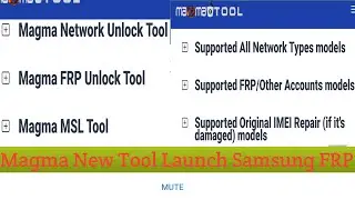 Magma New Tool Launch Samsung FRP ll Magma tool Update Samsung frp