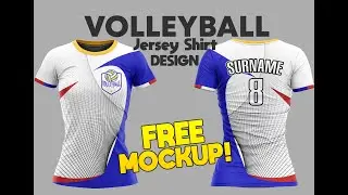 (Free Pattern) Sublimation Volleyball Shirt 04/Jersy for Women | PSD file