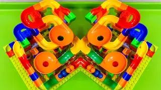 15 minutes satisfying marble run ASMR race 🤩 best marble maze building blocks 😍