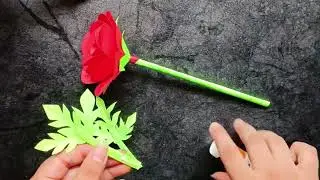 How To Make Rose Flower With Paper. ।। Crafter Kajal Uniyal ।। #video #paperflower #craft
