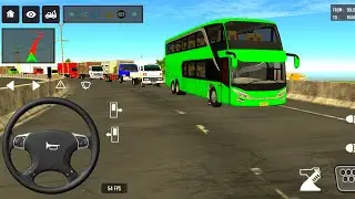 BUS SIMULATOR INDONESIA|| Bus🚌 Driving👮&zwj;♂️ City euro Coach bus Simulator 🔥-Android Gameplay Bus 2024