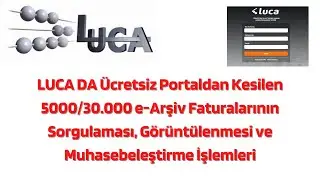 LUCA DA Kesilen 5000/30.000 e-Arşiv Faturalarının Sorgulaması, Görüntülenmesi ve Muhasebeleştirme