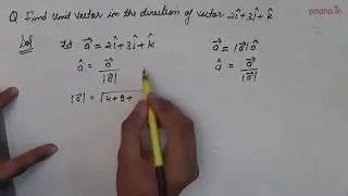 How to Find Unit Vector  of a Given Vector (Hindi) | Class 12th