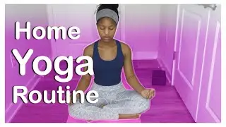 At Home Yoga Routine for Beginners | SimplyKay #quarantinethings