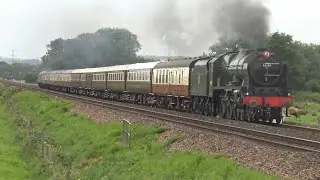 (4K) BR 46100 Royal Scot Whistles Out Of Devon. The English Riviera Statesman 26.07.2020