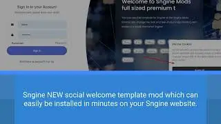 Sngine Social Welcome Template Mod Plugin