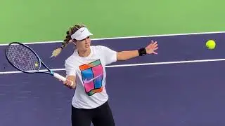 Anna Kalinskaya vs Samsonova: Stunning Female Tennis Players in Practice #WTA #IndianWells 117