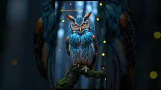 Magical Owl & Hummingbirds in the Forest 🌌🦉🕊️ | Fantasy Wildlife #aigraphics #aishorts #aitrends