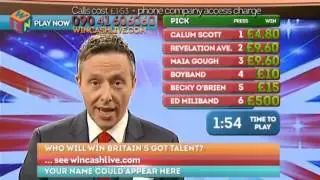 Andy Hodgson launches Win Cash Live on Showcase TV