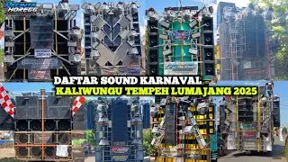 Daftar sound karnaval Kaliwungu Tempeh Lumajang 2025 | Start sore