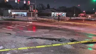 Water main break in Buffalo causes road to crumble, crews still assessing damage