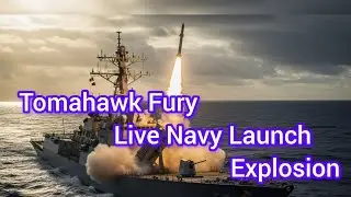 US Navy Warship Unleashes Hell: Intense Missile Barrage Live Action Footage