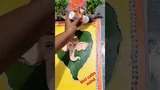 Ganesha 3d painting/ #ganesha3d #nipponart #abstract #yts #youtubeshorts