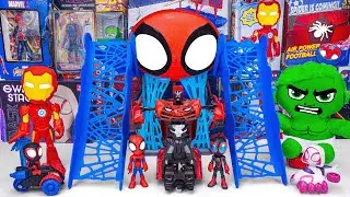 Marvel Spiderman Collection Unboxing Review | Spiderman Transforming RC Car | Web-Quarters Playset