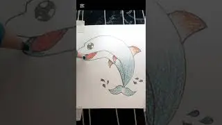 #Sketch Cute Dolphin#🐬,🐬# draw with led pencil pure pencil art#videoviral #pencil #art #