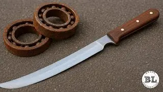Forging a NINJA SWORD out of Rusted Bearing
