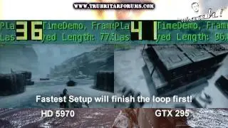 (1080P) HD5970 Vs GTX 295 Crysis Warhead  Benchmark