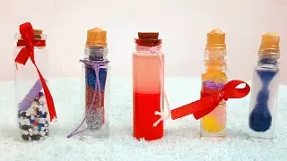 5 DIY mini bottle charm ideas || Miniature bottle charms || cute miniature bottle charms