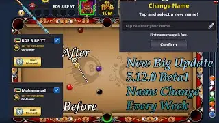 New Big Update 5.12.0 Beta1 Name Change Every Week One Time . RDS 8 Ball Pool