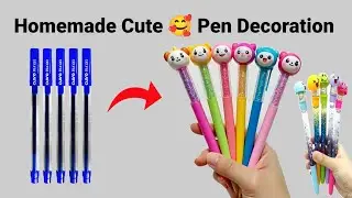 How to make Pen Pencil Decoration ideas/Diy cute pen/Pen Gift idea/reused old pen/Homemade pendesign