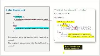 Control Flow Statements In C -    If , Else If, Nested If, If Else Ladder #EST 102 Programming in C