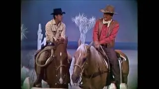 Dean Martin & John Wayne on horse