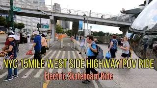 NYC Westside Highway - FULL POV Electric Skateboard Ride