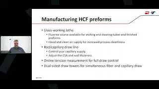 Manufacturing Solutions for Hollow Core Fibers