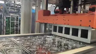 91.5 Cup flat lid plastic thermoforming machine. Fast and stable. #thermoforming #cup