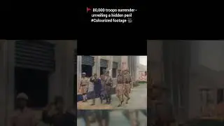 80,000 troops surrender unveiling a hidden peril #Colourized footage 🎥 🚩