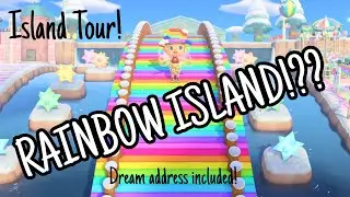 AMAZING RAINBOW ISLAND! - ANIMAL CROSSING NEW HORIZONS ISLAND TOUR