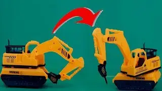 Bermain excavator lampu dan suara | riky toy show