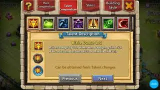 Blade Dance Talent (Read Description) Castle Clash