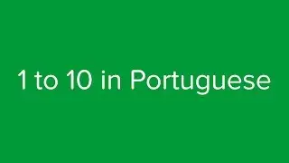 Count from 1 to 10 in Portuguese