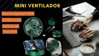 Mini Ventilador Portátil Dobrável de Mesa