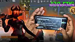 Samsung Galaxy S24 FE BGMI Handcam Test 🔥 | 120FPS Smooth Gameplay & Sensitivity