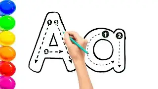 Alphabet A Writing with Pictures ✏️ | ABC Learning for Kids | Tracing Capital & Small Letters