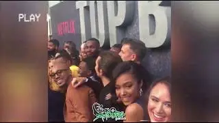 Drake at the red carpet for Top Boy premiere with Dave & Ashley Walters #DailySnaps | Audio Saviours
