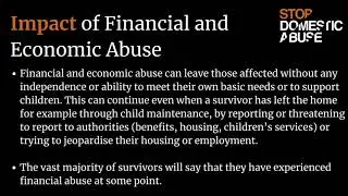Introduction to Financial and Economic Abuse