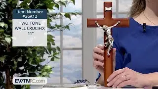 36A12_TWO TONE WALL CRUCIFIX