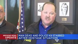 Man dead and police K9 stabbed after hostage situation