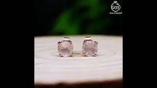 Rose gold-plated birthstone stud earrings      check it link in description below side