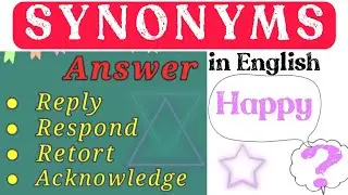 synonyms | word with the same meaning | synonyms in english | PART-1 | StuDicted