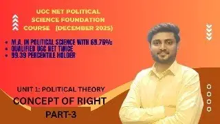 UGC NET JRF DECEMBER 2025 POLITICAL SCIENCE FOUNDATION COURSE | UNIT 1 | POLITICAL THEORY | RIGHT