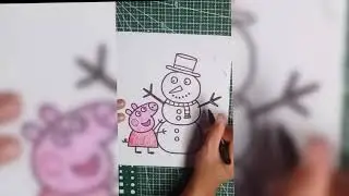Peppa Pig and Snowman | Papa Coloring Book