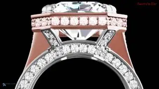 FACET ON FIRE LAB CREATED DIAMOND SIMULANT RING
